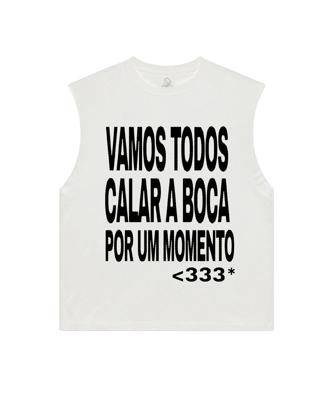 REGATA BRANCA VAMOS TODOS CALAR A BOCA