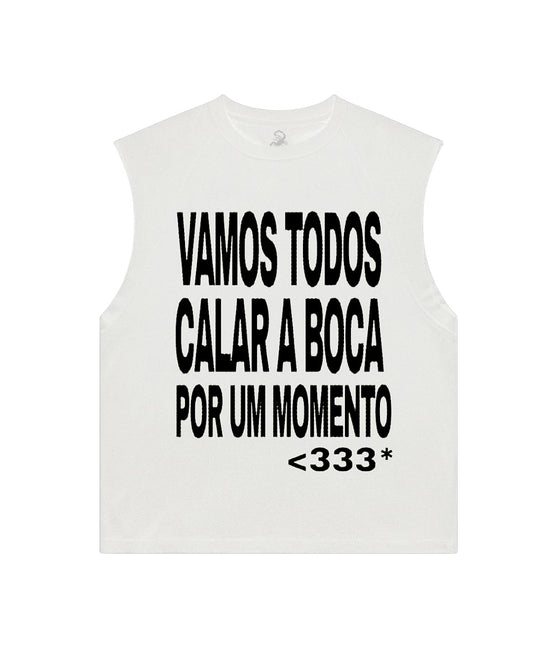 REGATA BRANCA VAMOS TODOS CALAR A BOCA